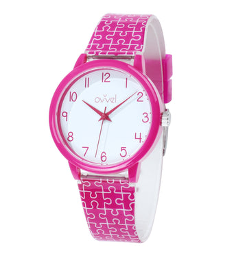 Girls Teens Puzzle Analog Watch