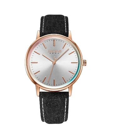 Women, Teen, Girls Analog Watch with Black Denim Band - Gift Box Included