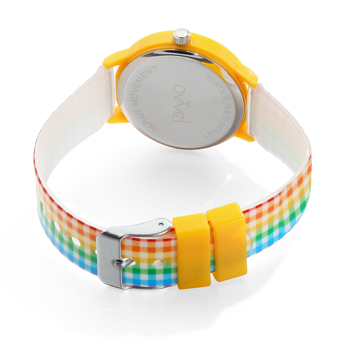 Girls Teens Colorful Gingham Analog Watch
