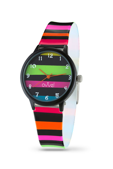 Girls Teen Analog Watch - Striped Watch