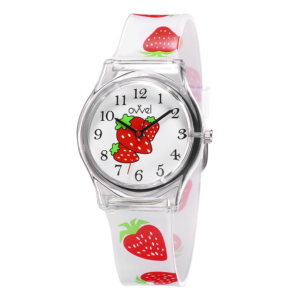 Girls Teen Analog Watch - Strawberries