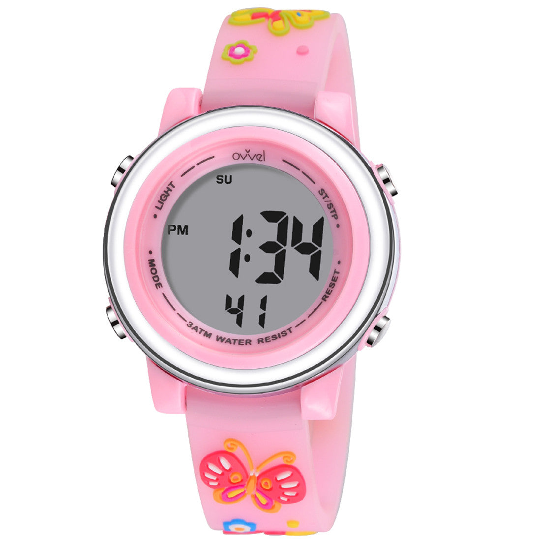 Girls Digital Sports Watch with many features - Butterflies