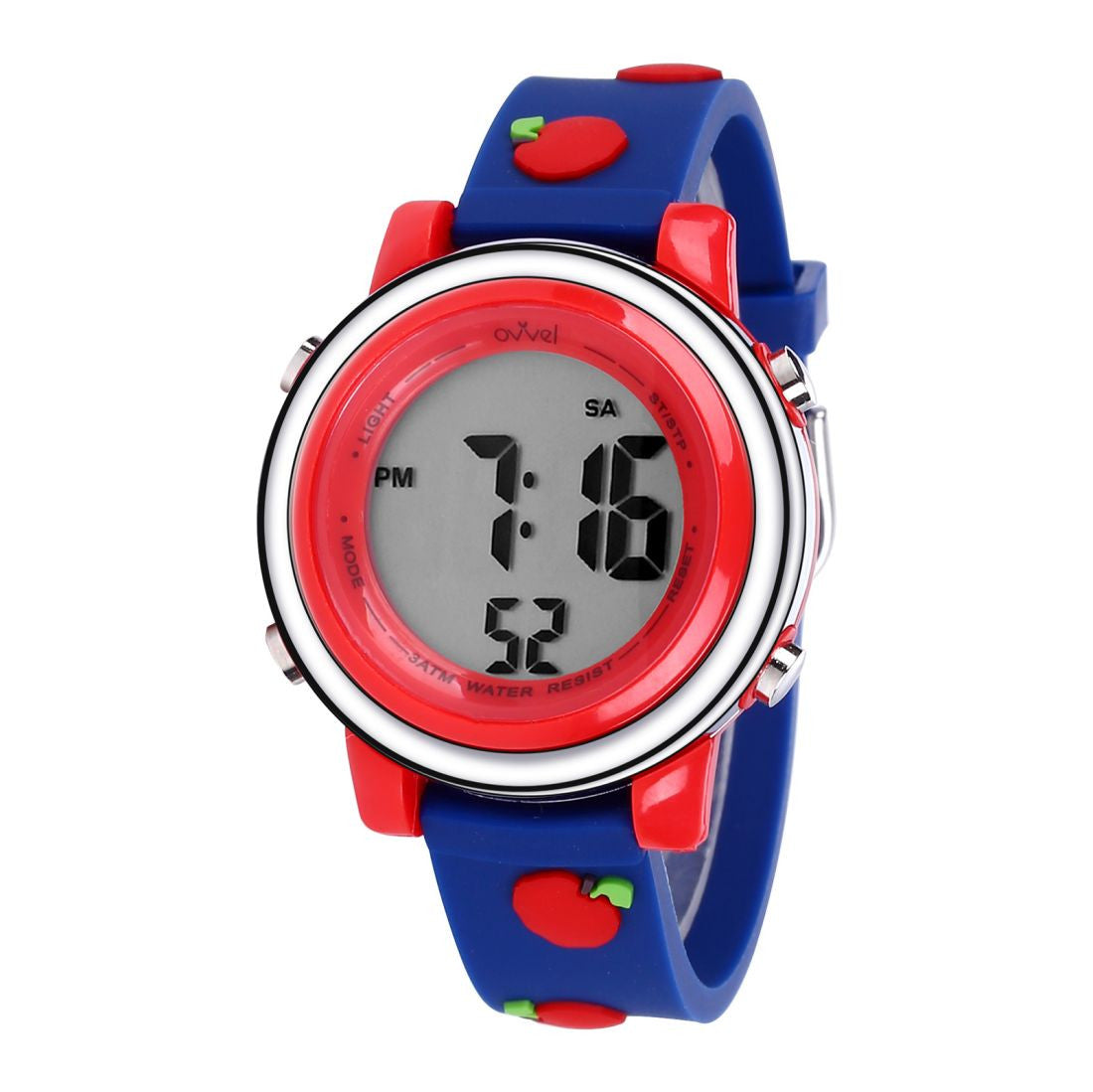 Girls Digital Sports Watch with many features - Red Apples