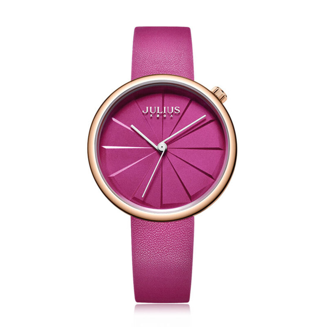Women's Pink Color Analog Watch with Leather Band - Gift Box Included