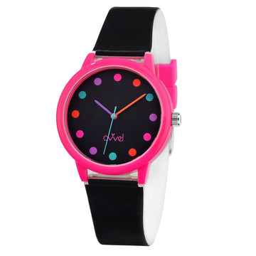 Girls Teens Colorblock Analog Watch