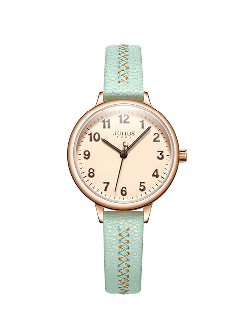 Women and Teen Analog Watch with Genuine Leather Band