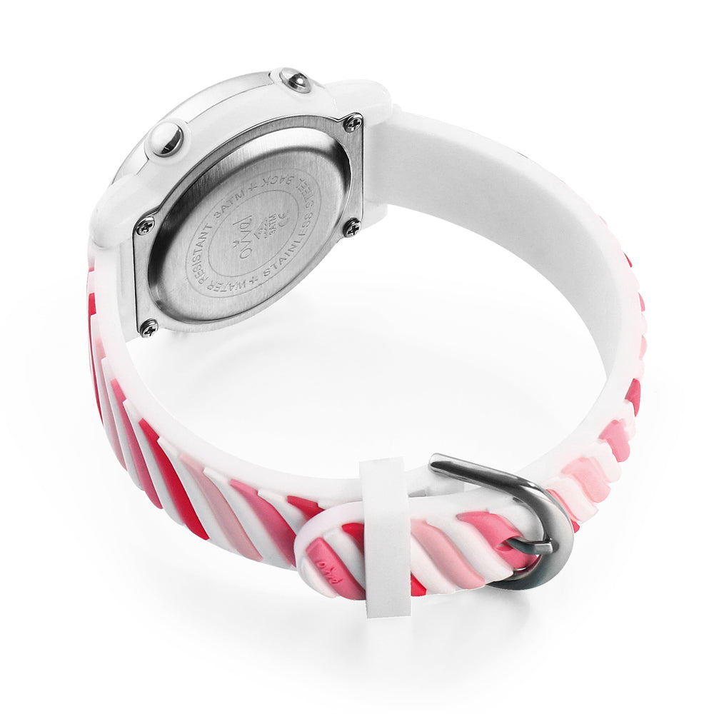 Girls Digital Sports Watch with many features - Pink Swirls