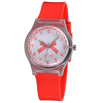 Girls Teen Analog Watch  - Red Gingham