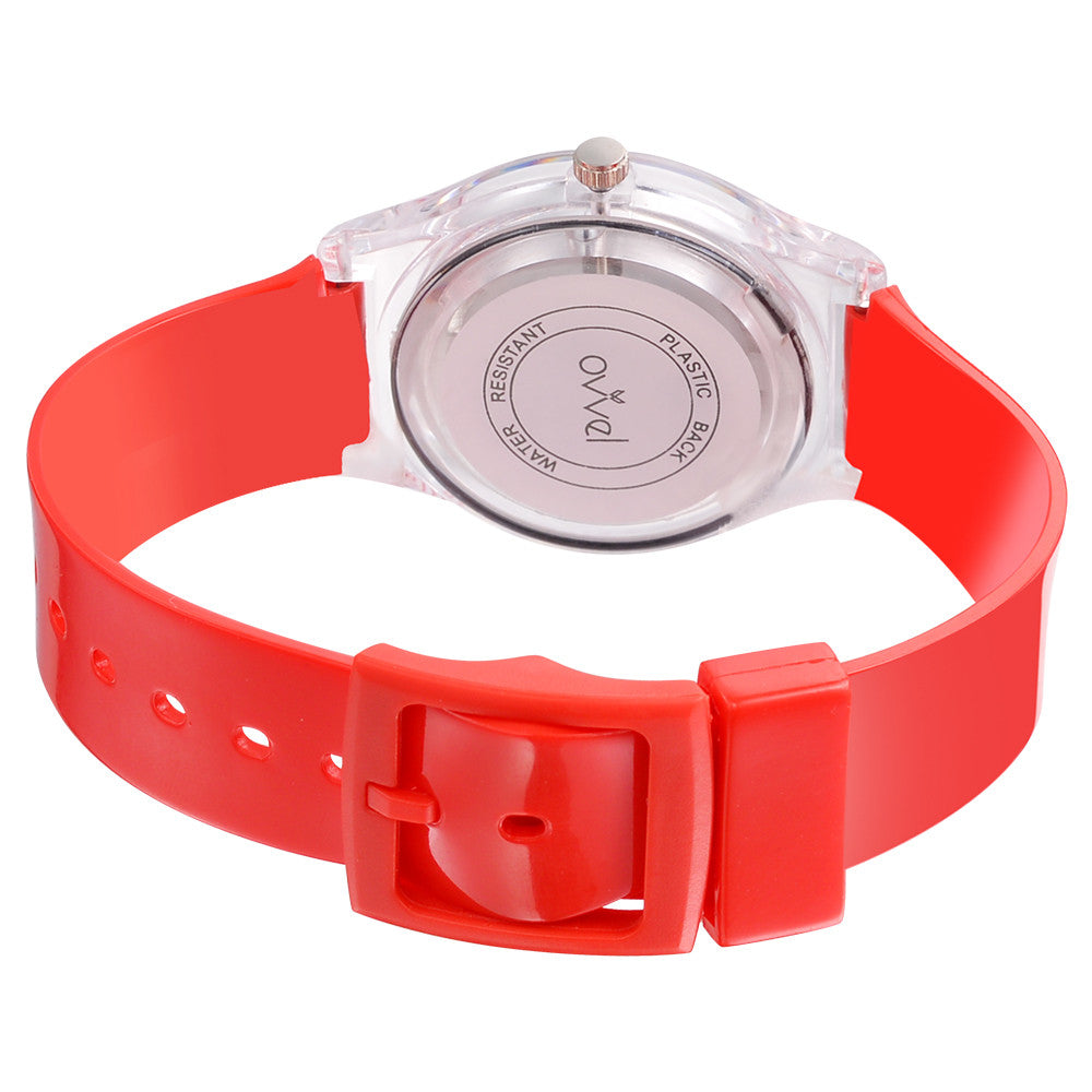 Girls Teen Analog Watch  - Red Gingham