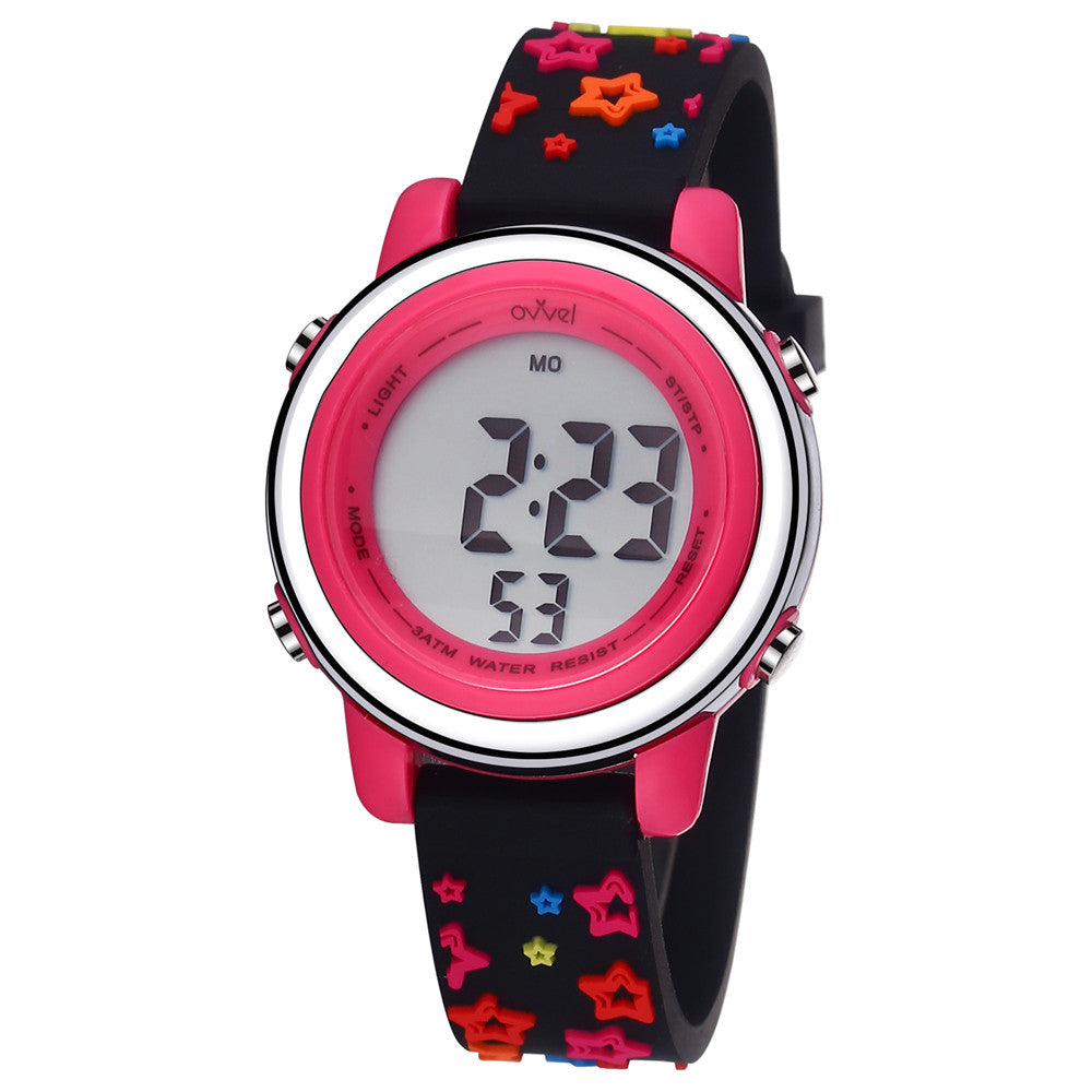 Girls Digital Sports Watch with many features - Stars
