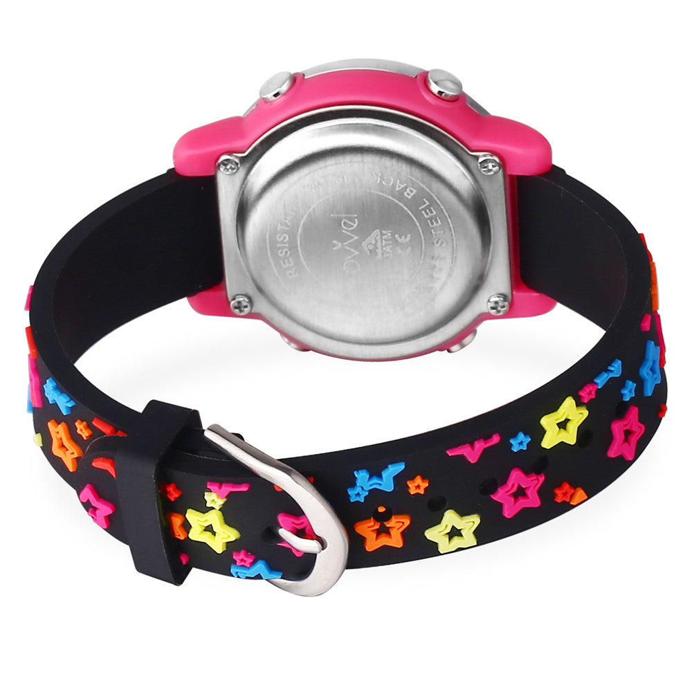 Girls Digital Sports Watch with many features - Stars
